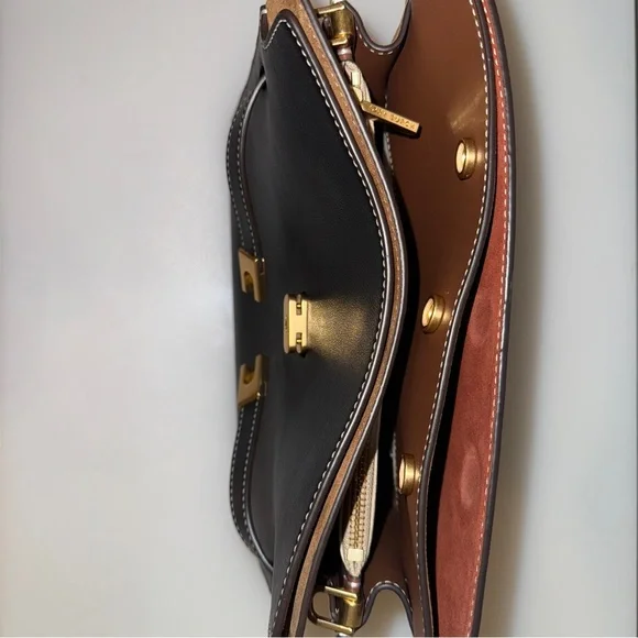 Tory Burch Small Lee Radziwill Double Bag Black (Read Description) - Picture 14 of 16